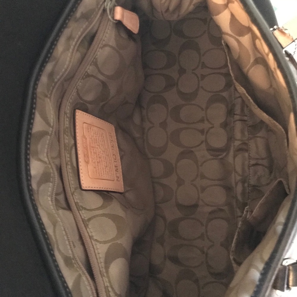 Coach Hampton Satchel Black Leather Purse 9268 - Picture 6 of 7